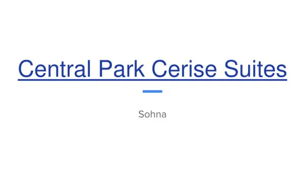 central park cerise suites @ 09999893632 A Landmark Housing Task in Sohna
