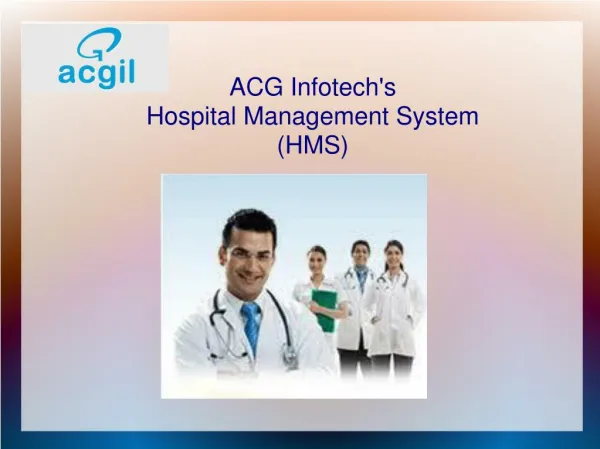 Hospital Management System (HMS) Software by ACG Infotech Ltd.