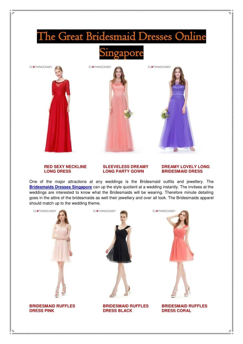 the great bridesmaid dresses online the great