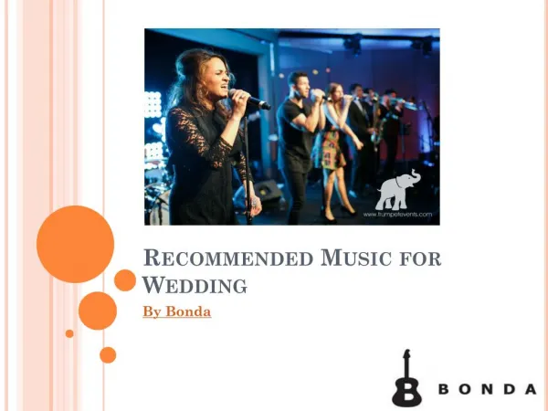 Recommended Music for Wedding | Bonda