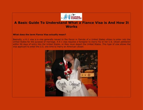A Basic Guide To Understand What a Fiance Visa is And How It Works