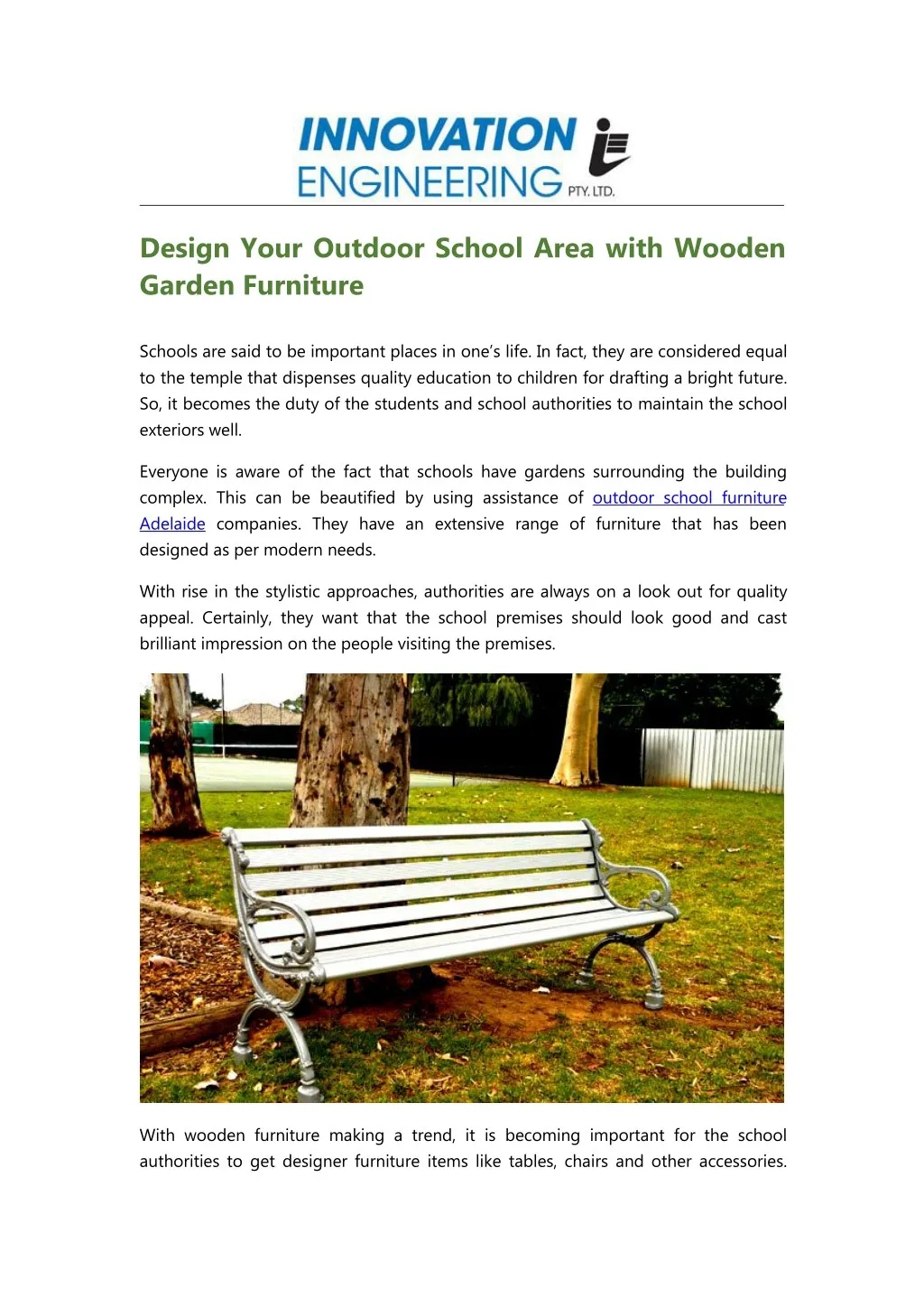design your outdoor school area with wooden