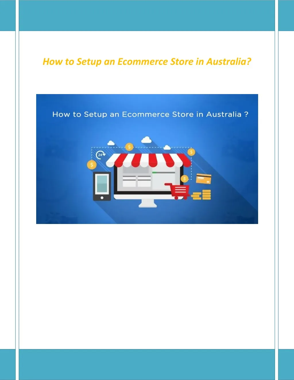 how to setup an ecommerce store in australia
