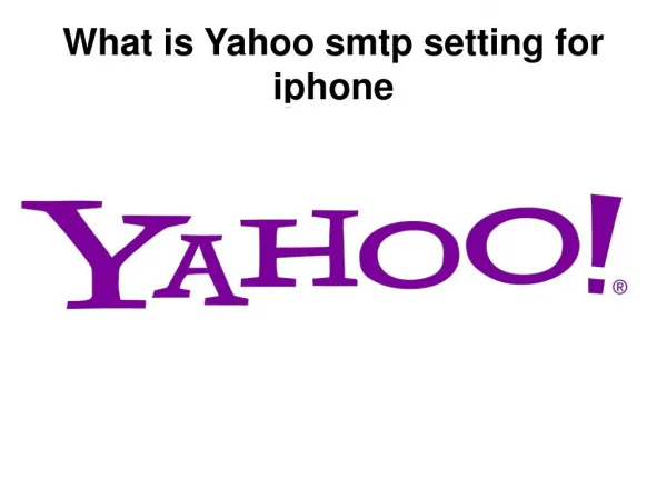 What is yahoo smtp setting for iphone