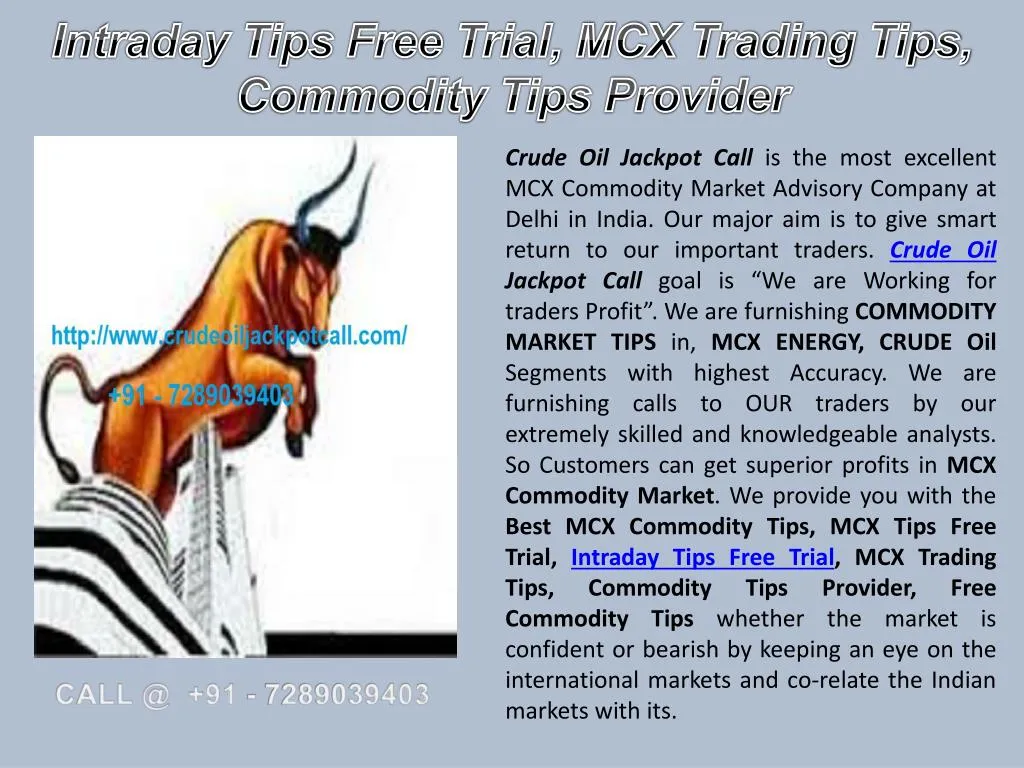 intraday tips free trial mcx trading tips