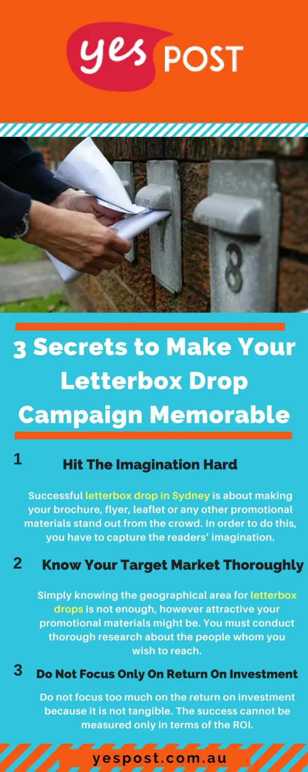 3 Secrets to Make Your Letterbox Drop Campaign Memorable