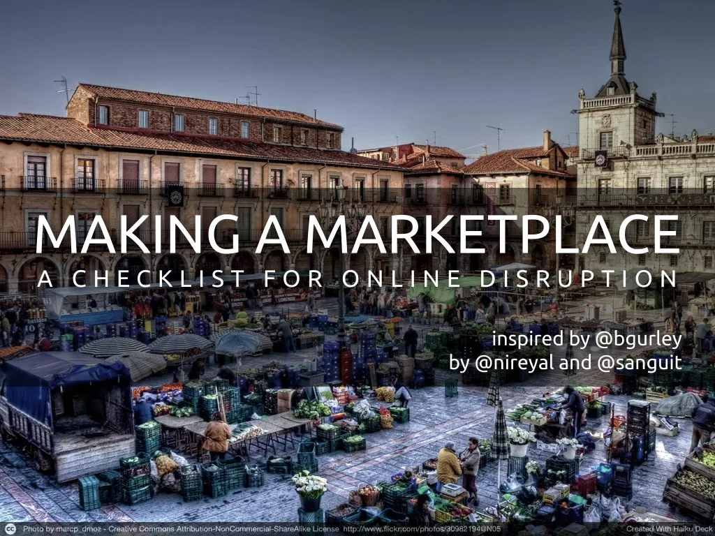 making a marketplace