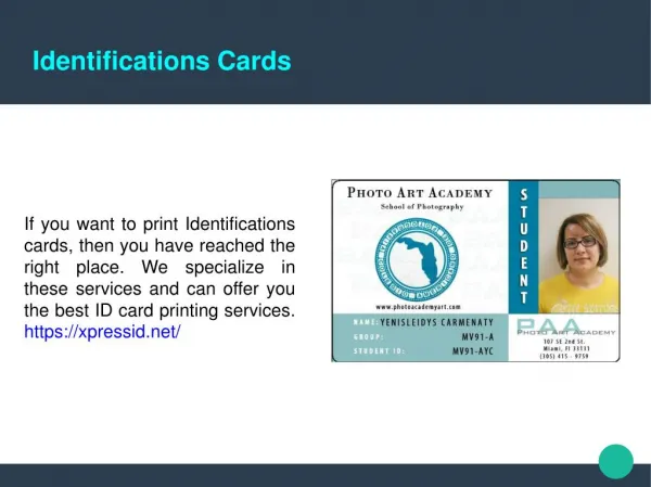 Identifications Cards