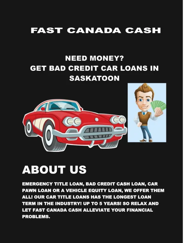 bad credit car loans Saskatoon