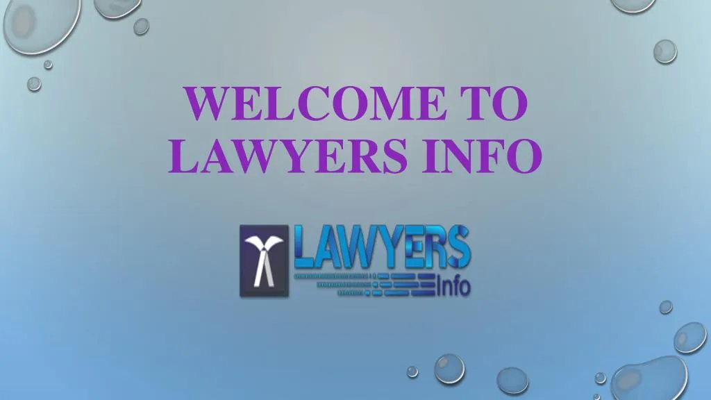 welcome to lawyers info