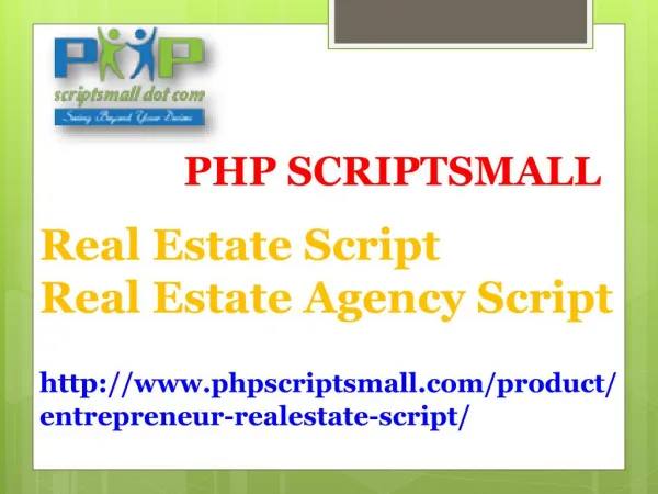 Real Estate Script | Real Estate Agency Script