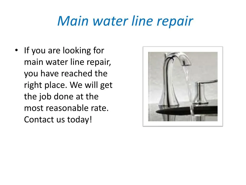 main water line repair