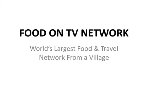 FOOD ON Network