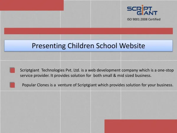 Children School Website Script - Popularclones.com