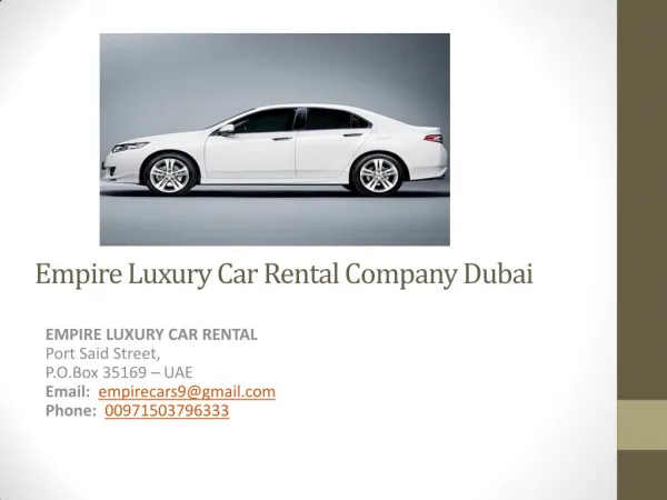 Economical Luxury Cars Rental Dubai