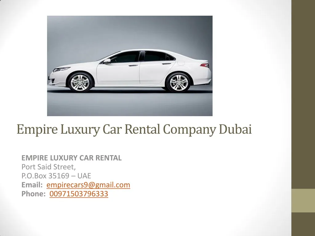 empire luxury car rental company dubai empire