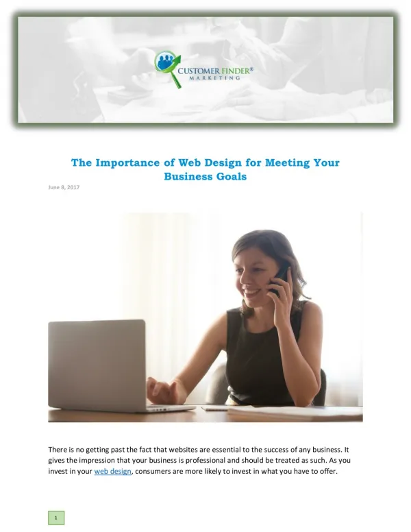 The Importance of Web Design for Meeting Your Business Goals