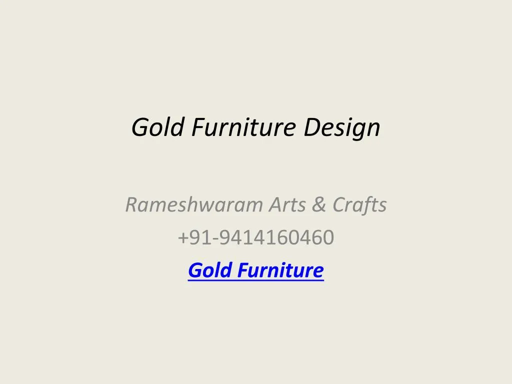 gold furniture design