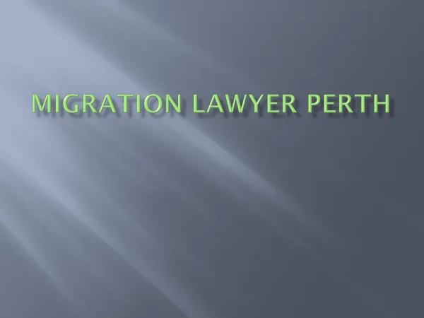 Migration lawyer perth