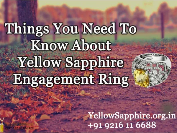 Things you need to know about yellow sapphire engagement ring