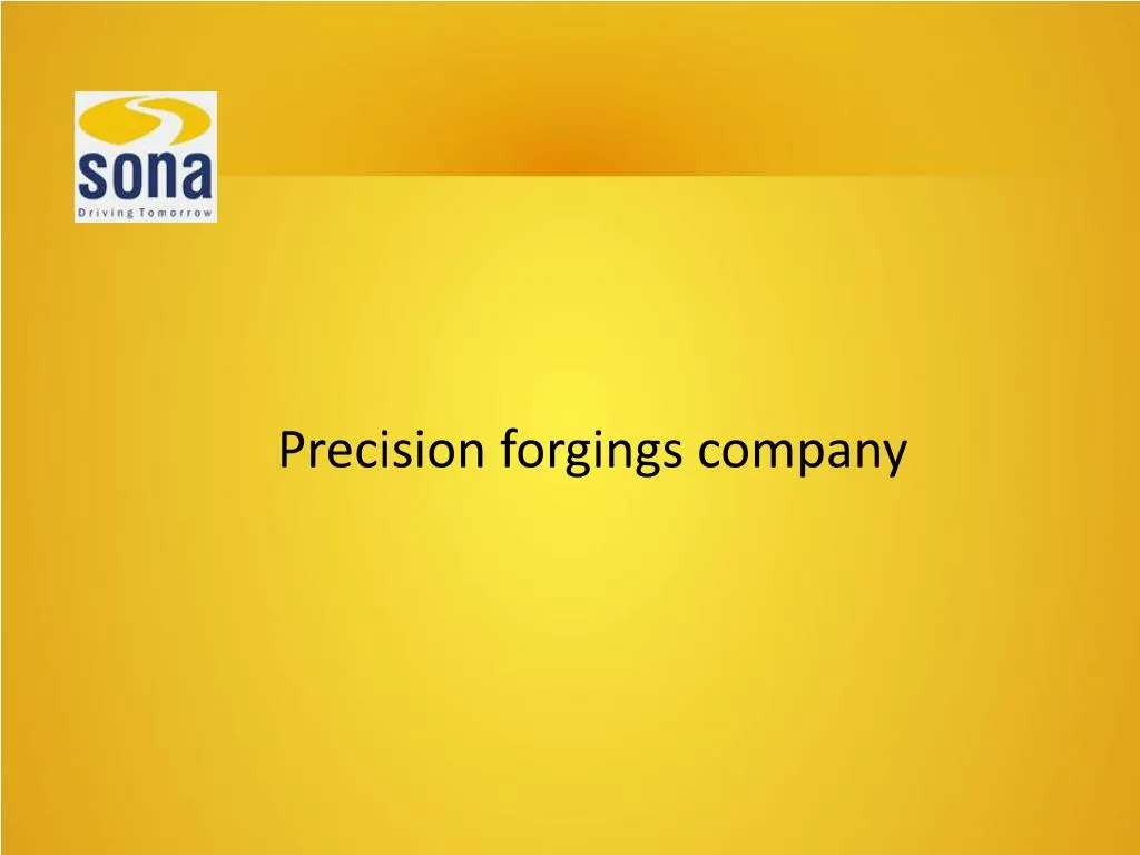 precision forgings company