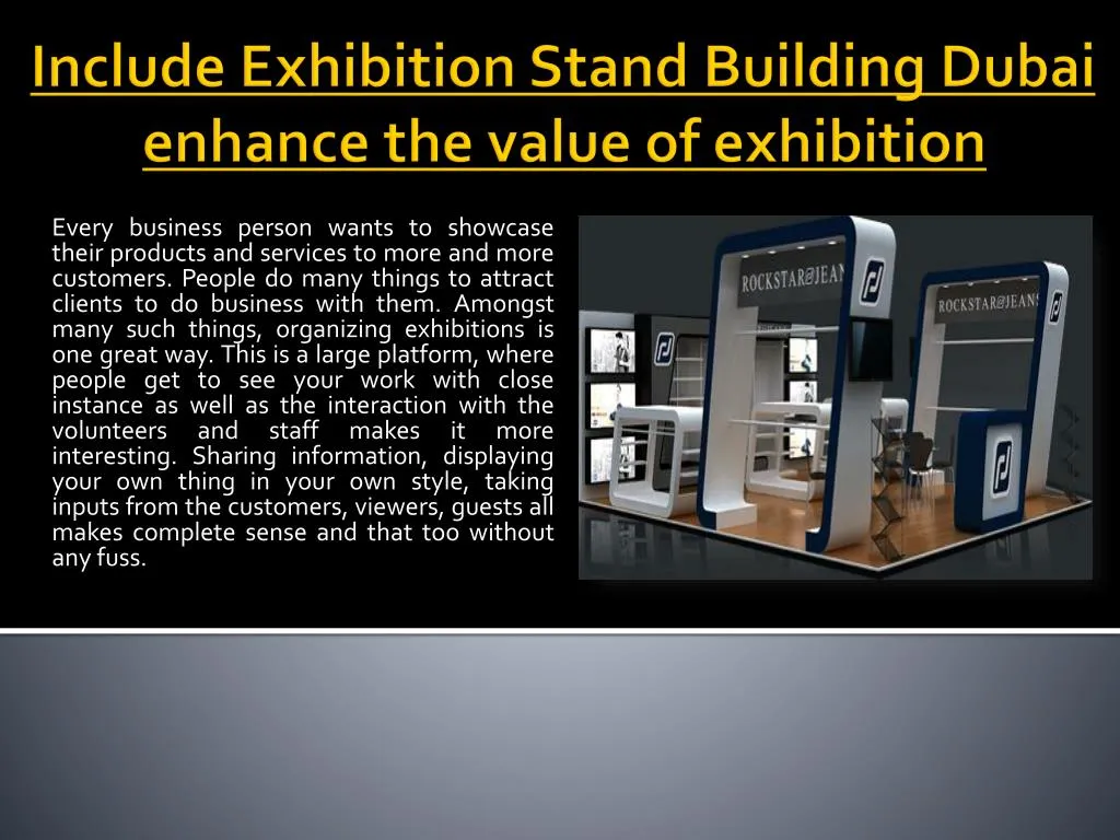 include exhibition stand building dubai enhance the value of exhibition