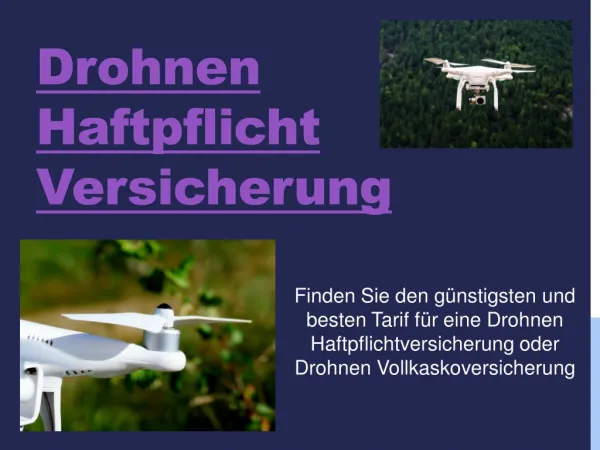Drohnen Versicherung HDI