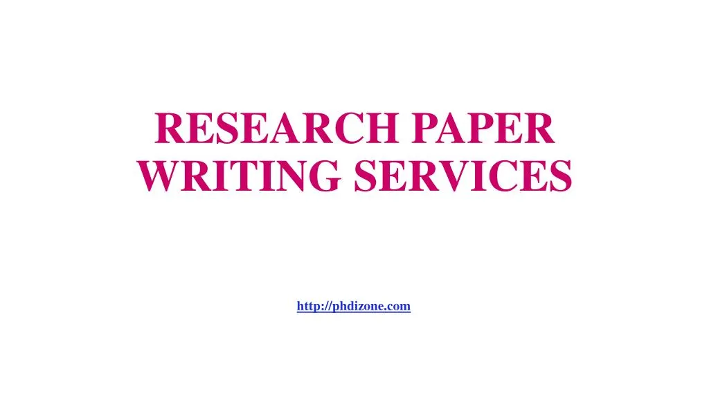research paper writing services