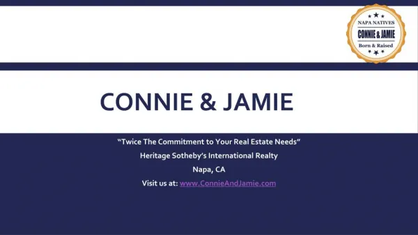 Realtor Napa | Real Estate | Connie & Jamie