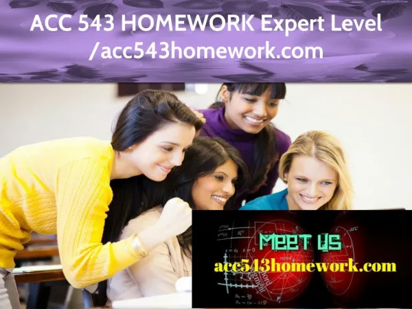 ACC 543 HOMEWORK Expert Level –acc543homework.com