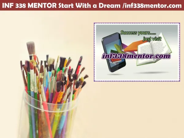 INF 338 MENTOR Start With a Dream /inf338mentor.com