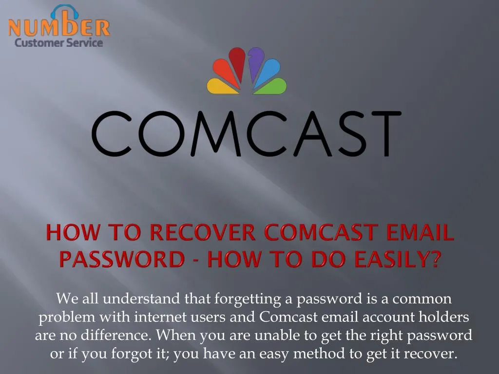 how to recover comcast email password how to do easily