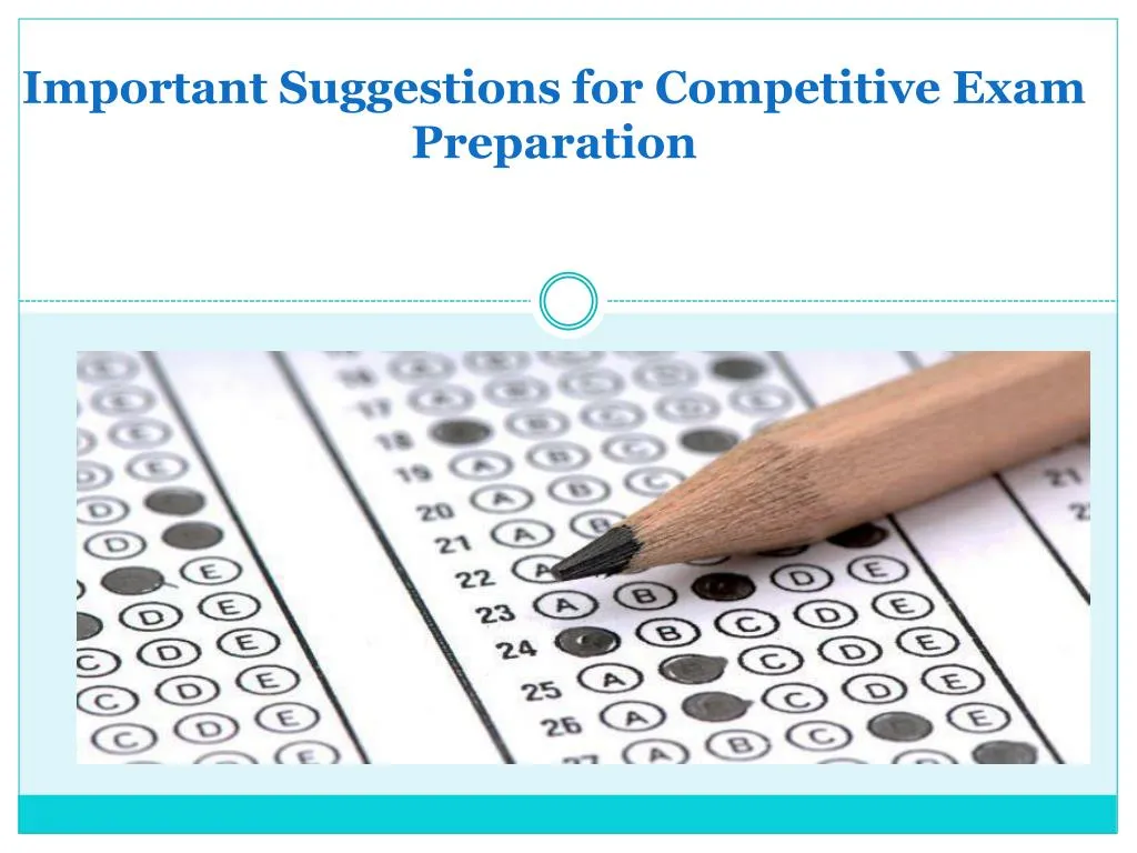 important suggestions for competitive exam preparation