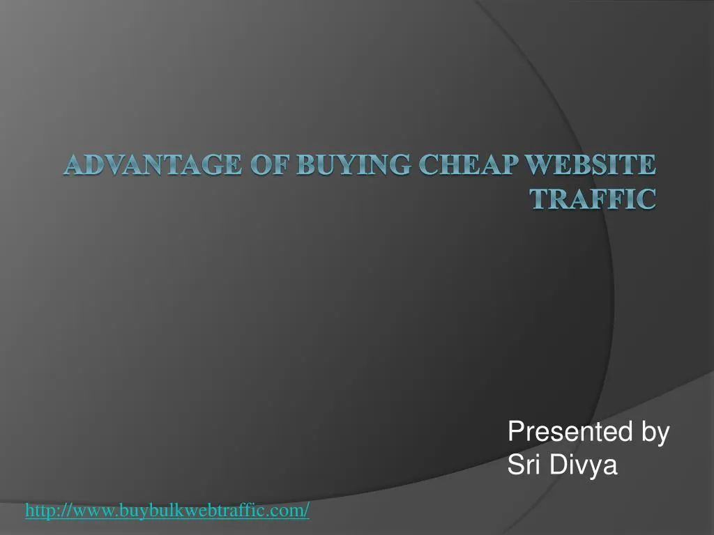 advantage of buying cheap website traffic