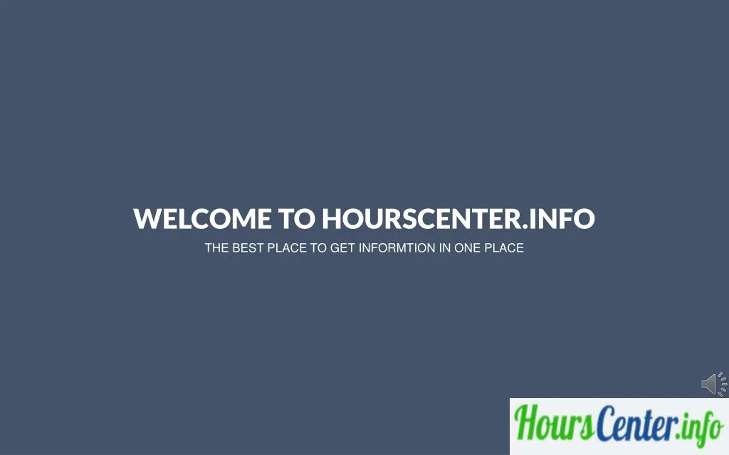 welcome to hourscenter info