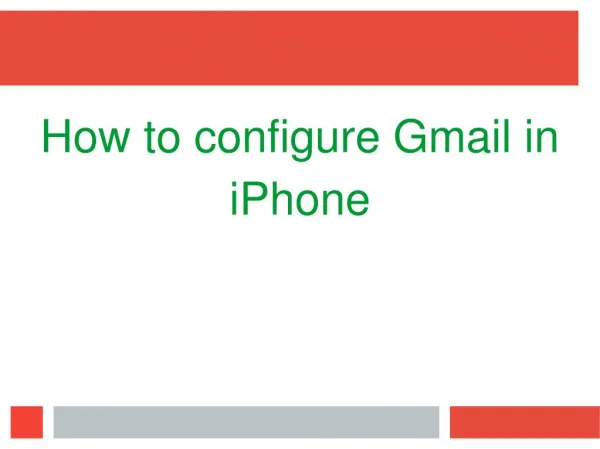 Configure Gmail in iphone