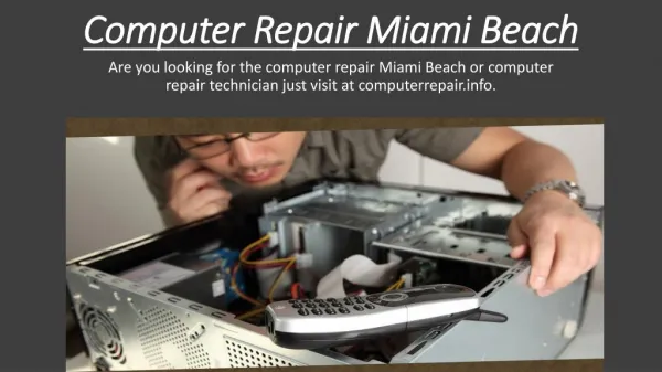 Computer Repair Miami Beach - computerrepair.info