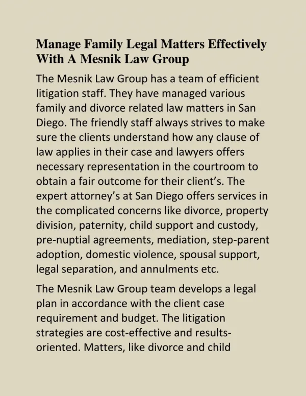 Divorce Attorney San Diego