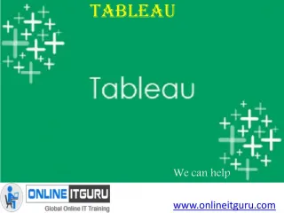 Tableau online training - slide 1