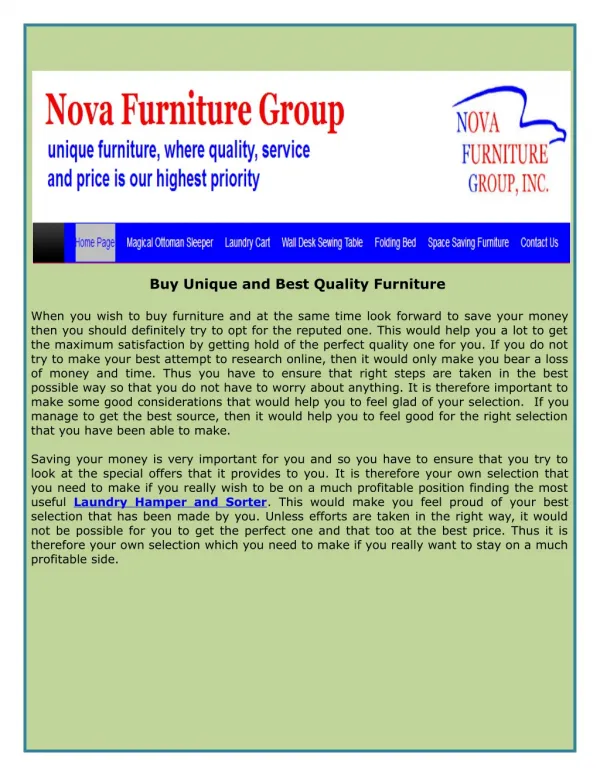 Buy Unique and Best Quality Furniture