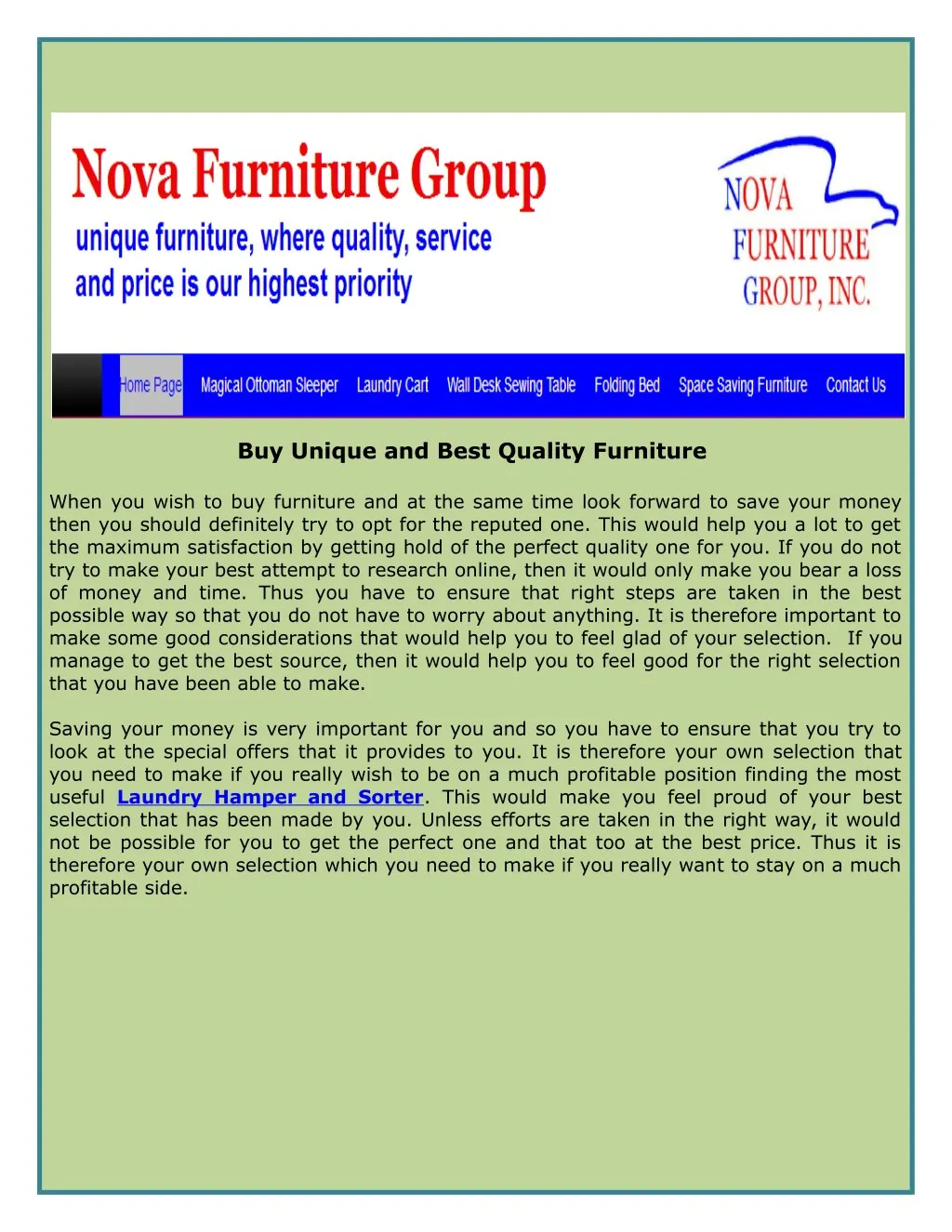 buy unique and best quality furniture