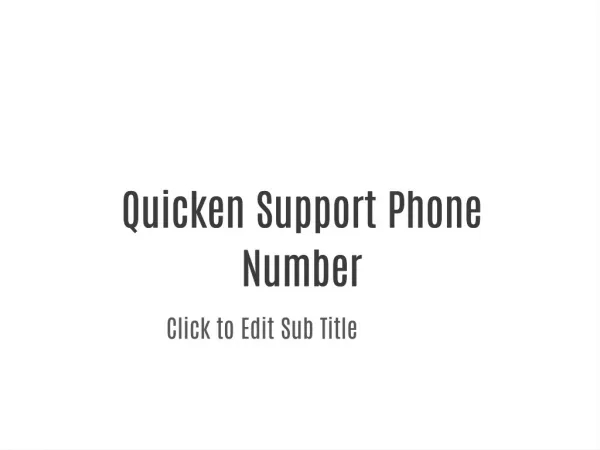 Quicken Support