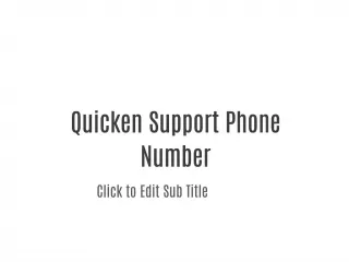 Quicken Support - slide 1