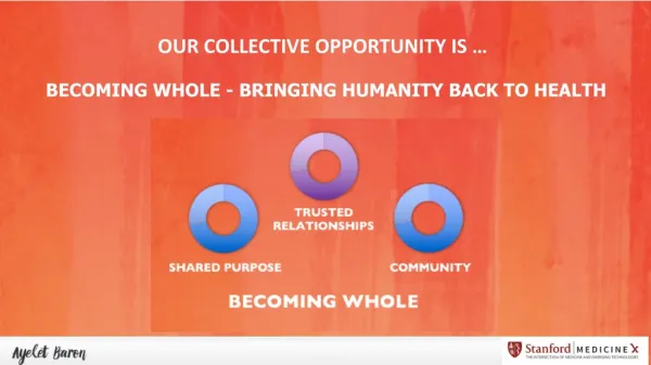 Stanford Medicine X; Becoming Whole - Bringing Humanity Back to Health
