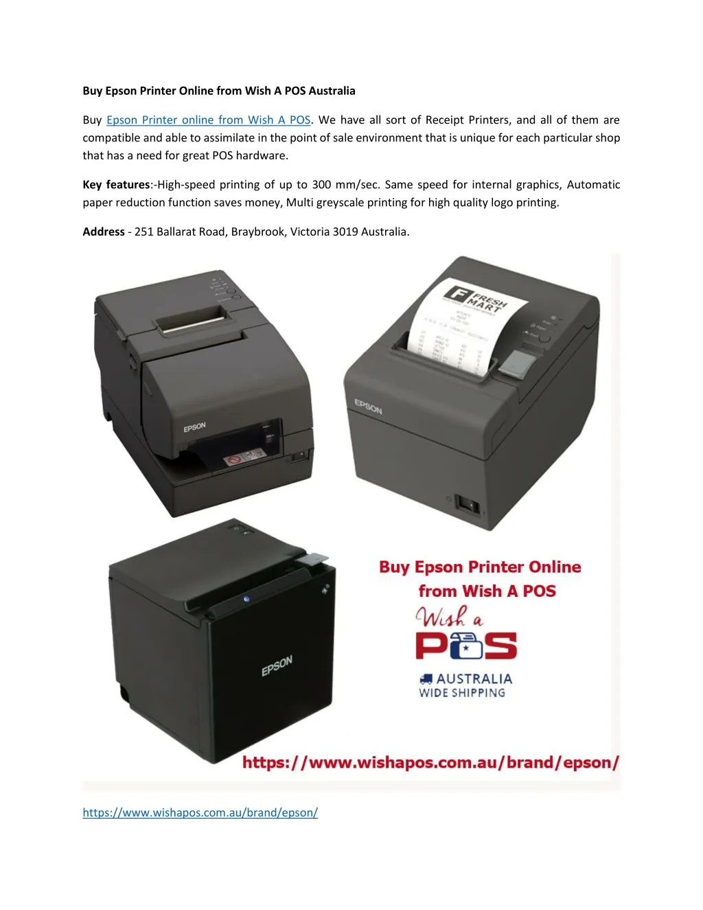 buy epson printer online from wish a pos australia