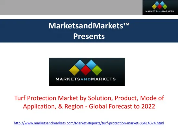 Turf Protection Market - Global Forecast to 2022