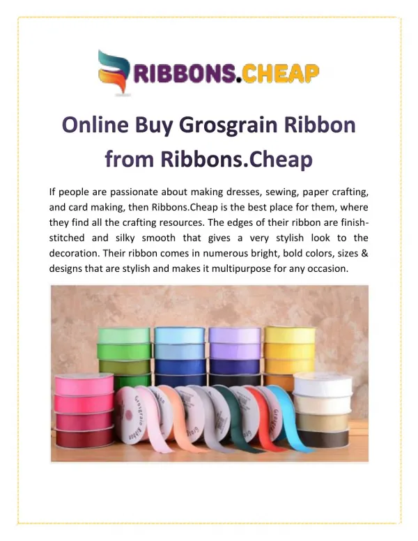 Online Buy Grosgrain Ribbon from Ribbons.Cheap