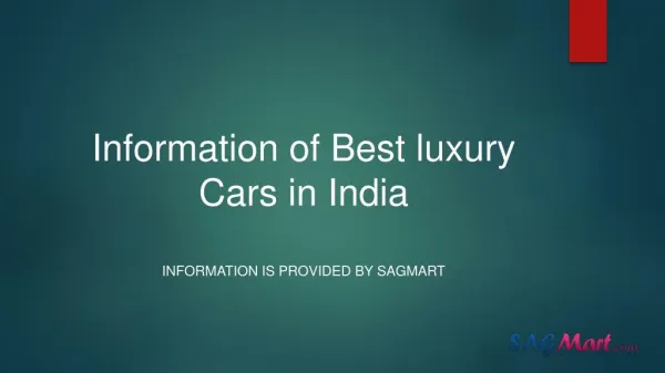 Information of best luxury cars in India