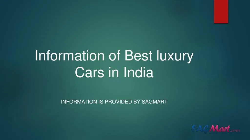 information of best luxury cars in india