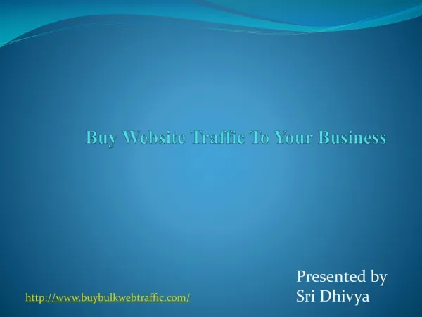 Buy Website Traffic To Your Business
